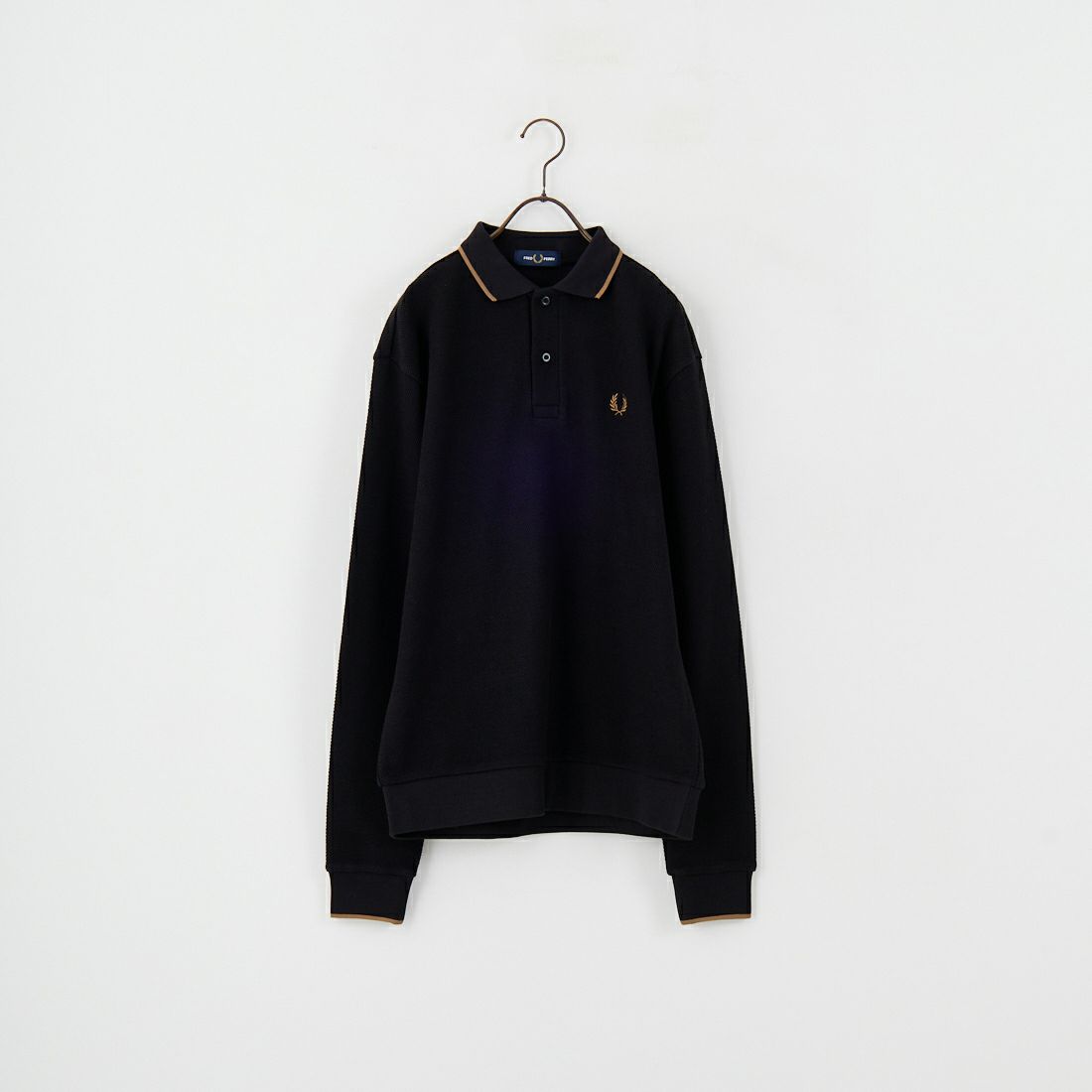 FRED PERRY [フレッドペリー] 別注 ワンポイントロゴ刺繍 ロングスリーブポロシャツ [FPM-25A-027JF] BLK/SHADED