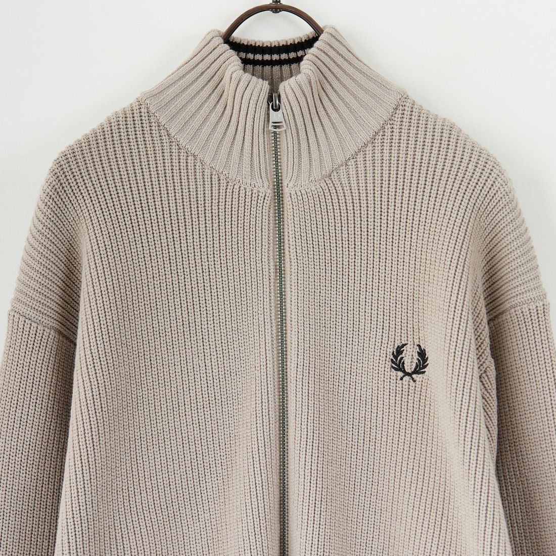 FRED PERRY [フレッドペリー] 別注 ドライバーズニット [FPM-25A-028JF] WARM OAT/B