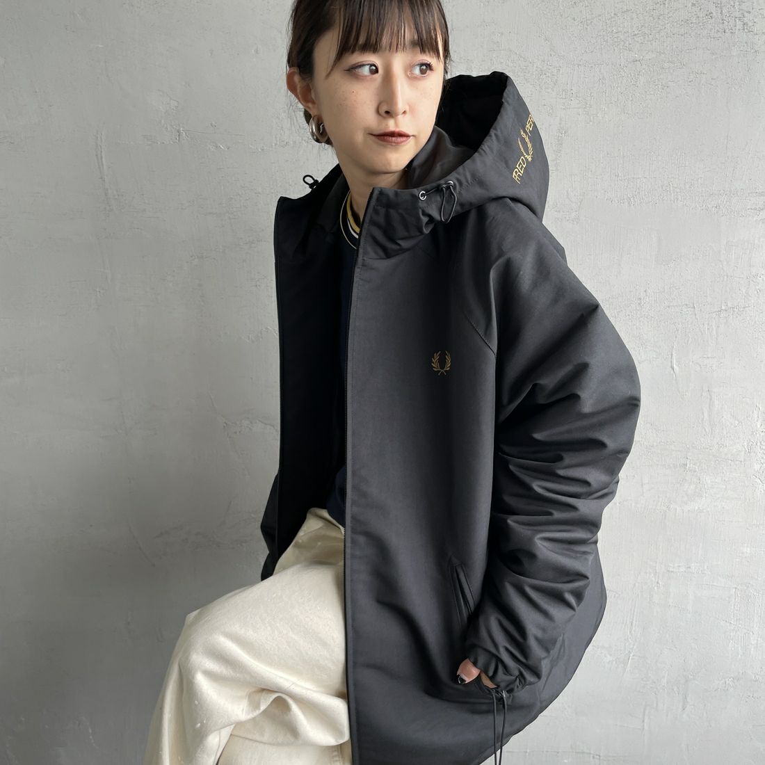 FRED PERRY [フレッドペリー] 別注 パデッドフーデッドシェルジャケット [FPM-25A-24JF] ANCOR/WARM
