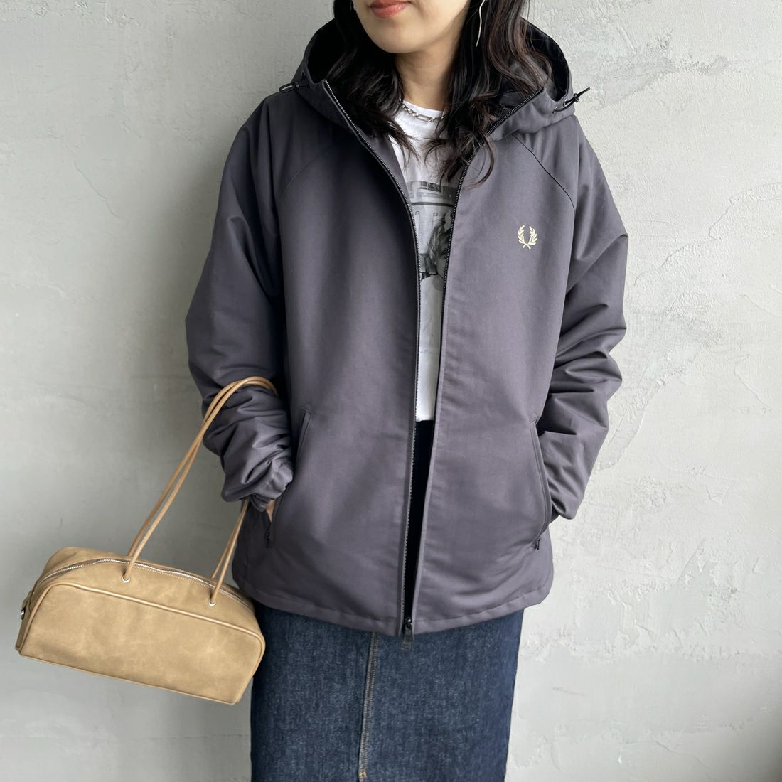 FRED PERRY [フレッドペリー] 別注 パデッドフーデッドシェルジャケット [FPM-25A-24JF] ANCOR/WARM