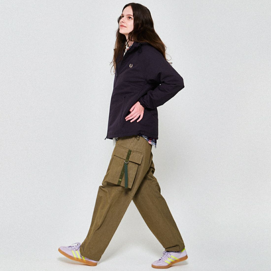 FRED PERRY [フレッドペリー] 別注 パデッドフーデッドシェルジャケット [FPM-25A-24JF] BLK/SHADED