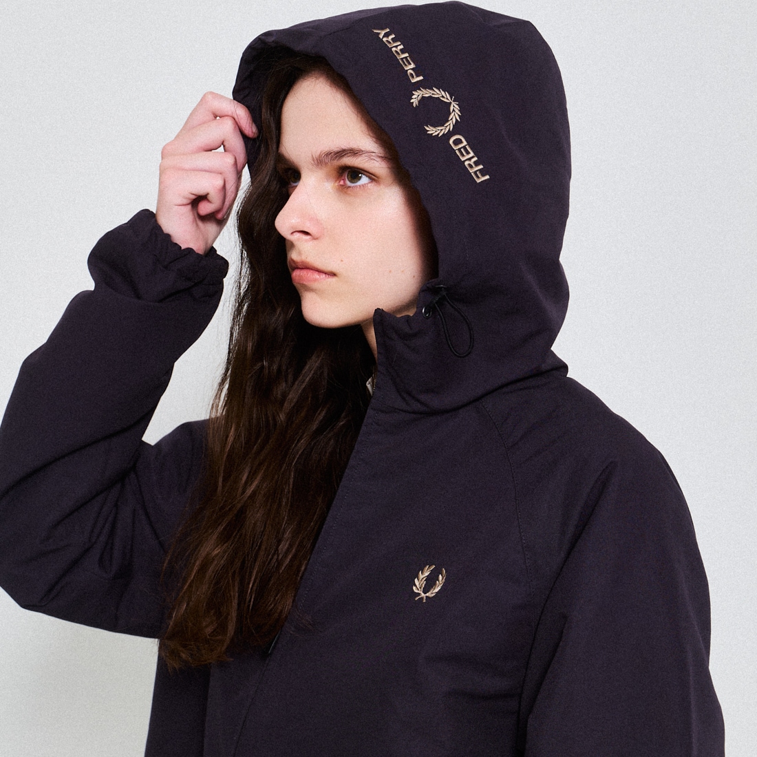 FRED PERRY [フレッドペリー] 別注 パデッドフーデッドシェルジャケット [FPM-25A-24JF] BLK/SHADED