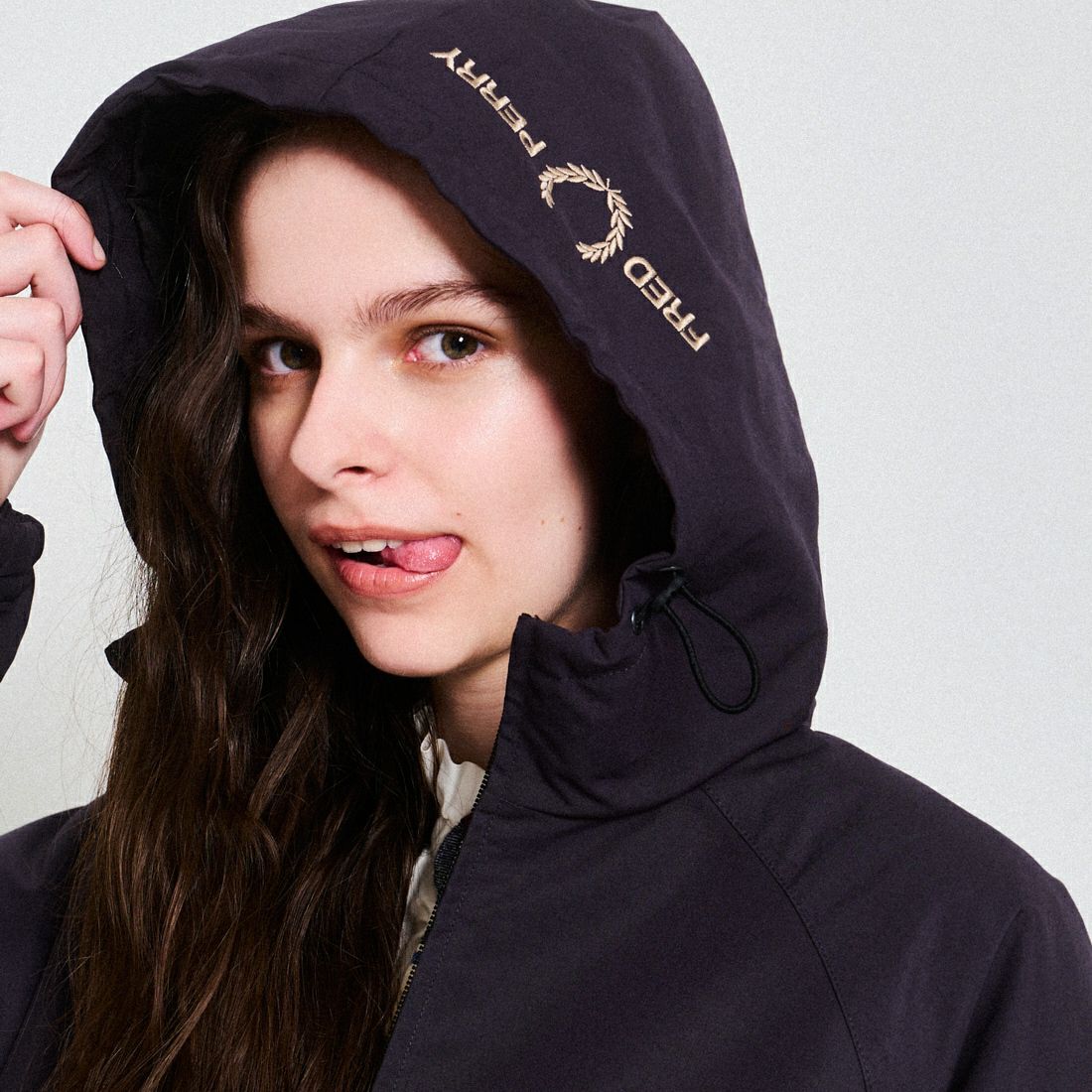 FRED PERRY [フレッドペリー] 別注 パデッドフーデッドシェルジャケット [FPM-25A-24JF] BLK/SHADED