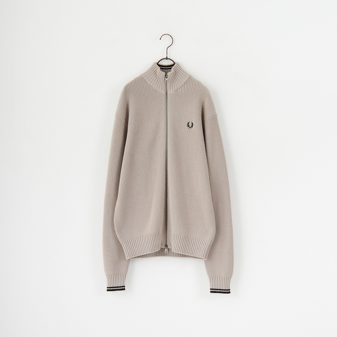 FRED PERRY [フレッドペリー] 別注 ドライバーズニット [FPM-25A-028JF] WARM OAT/B