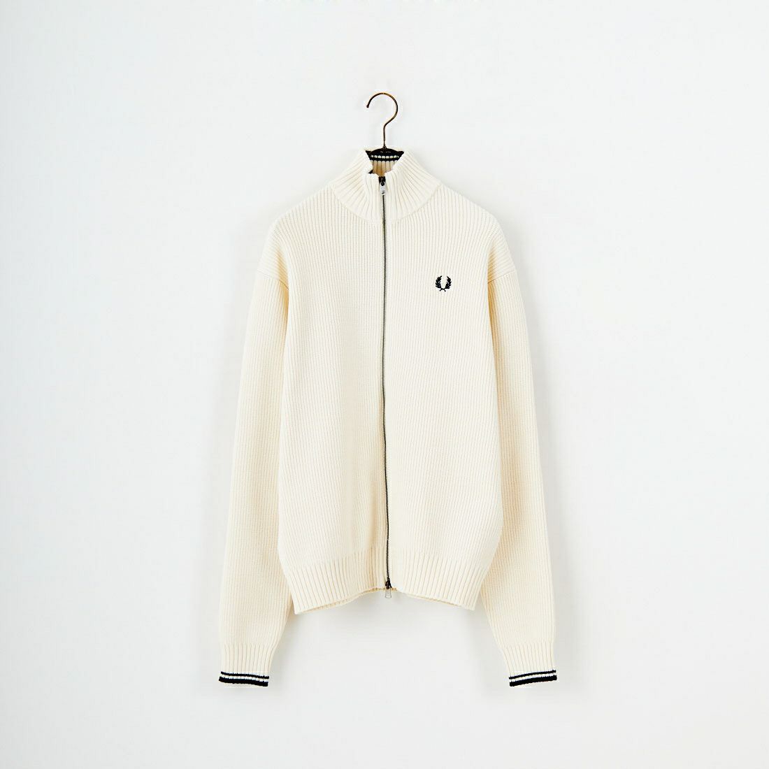 FRED PERRY [フレッドペリー] 別注 ドライバーズニット [FPM-25A-028JF] ECRU/NAVY