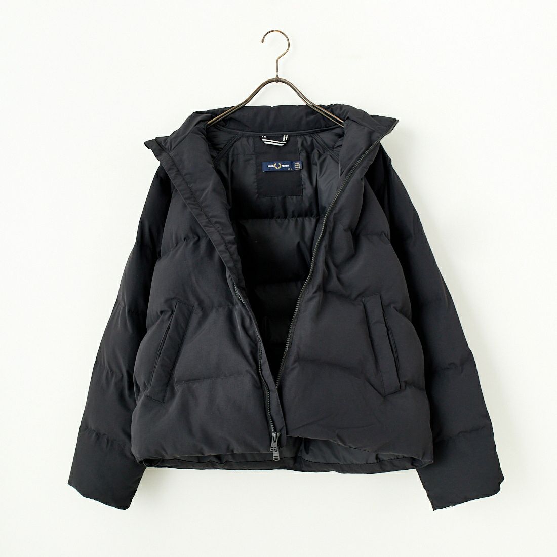 FRED PERRY [フレッドペリー] ラグランスリーブパデッドジャケット [J1118] 102 BLACK