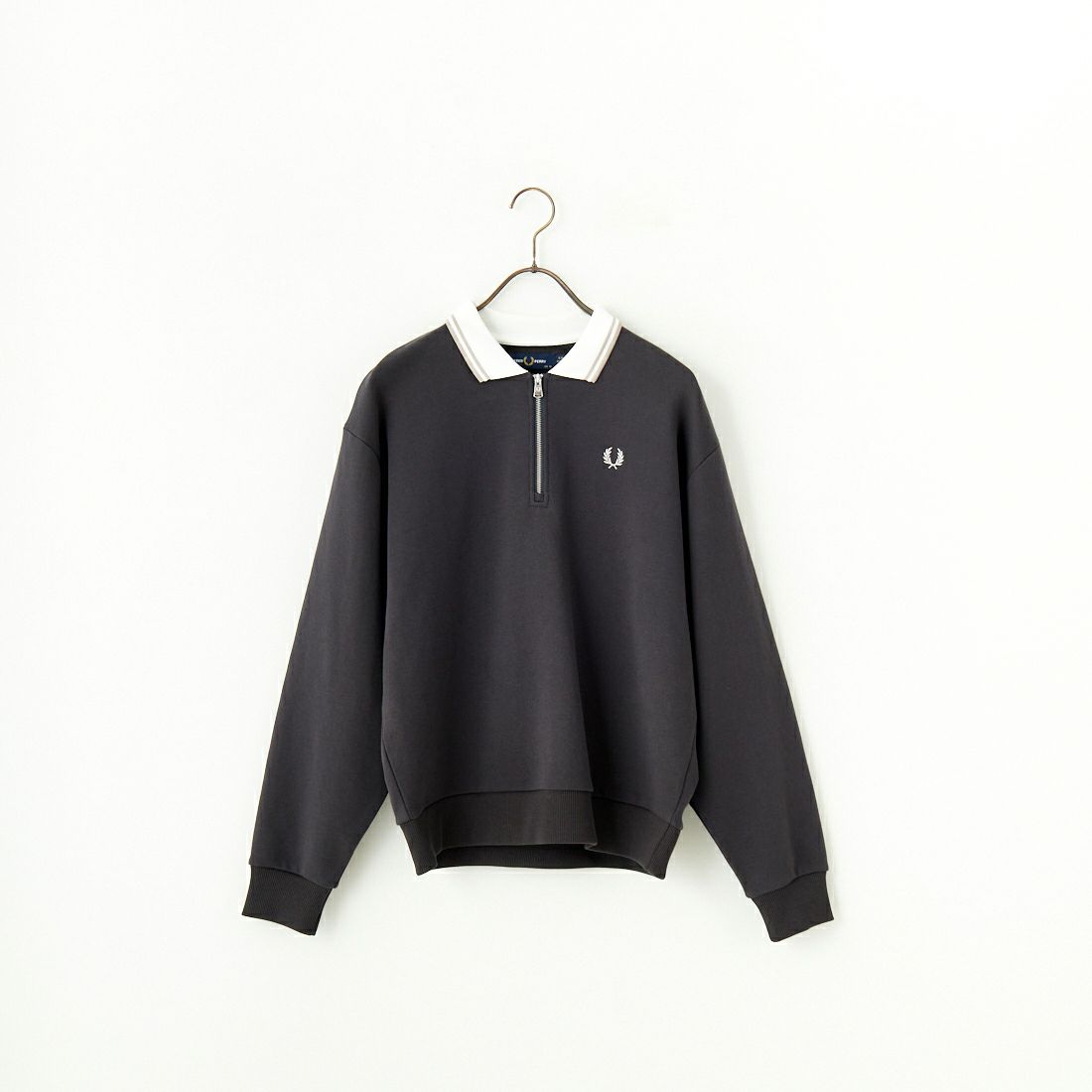FRED PERRY [フレッドペリー] ハーフジップ ポロスウェットシャツ [G1149] 297 ANCHOR