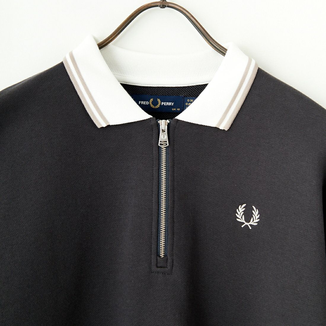 FRED PERRY [フレッドペリー] ハーフジップ ポロスウェットシャツ [G1149] 297 ANCHOR