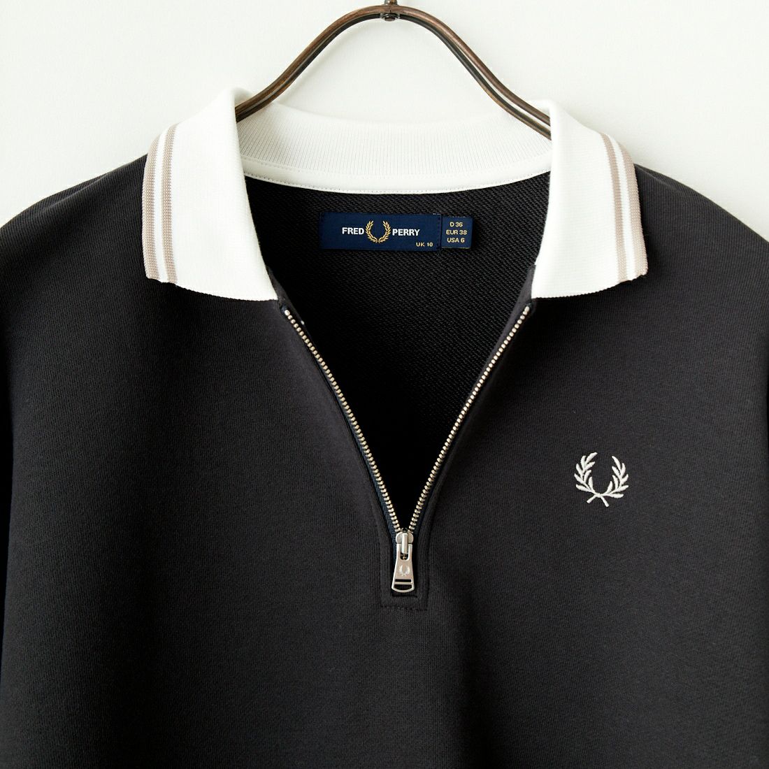 FRED PERRY [フレッドペリー] ハーフジップ ポロスウェットシャツ [G1149] 297 ANCHOR