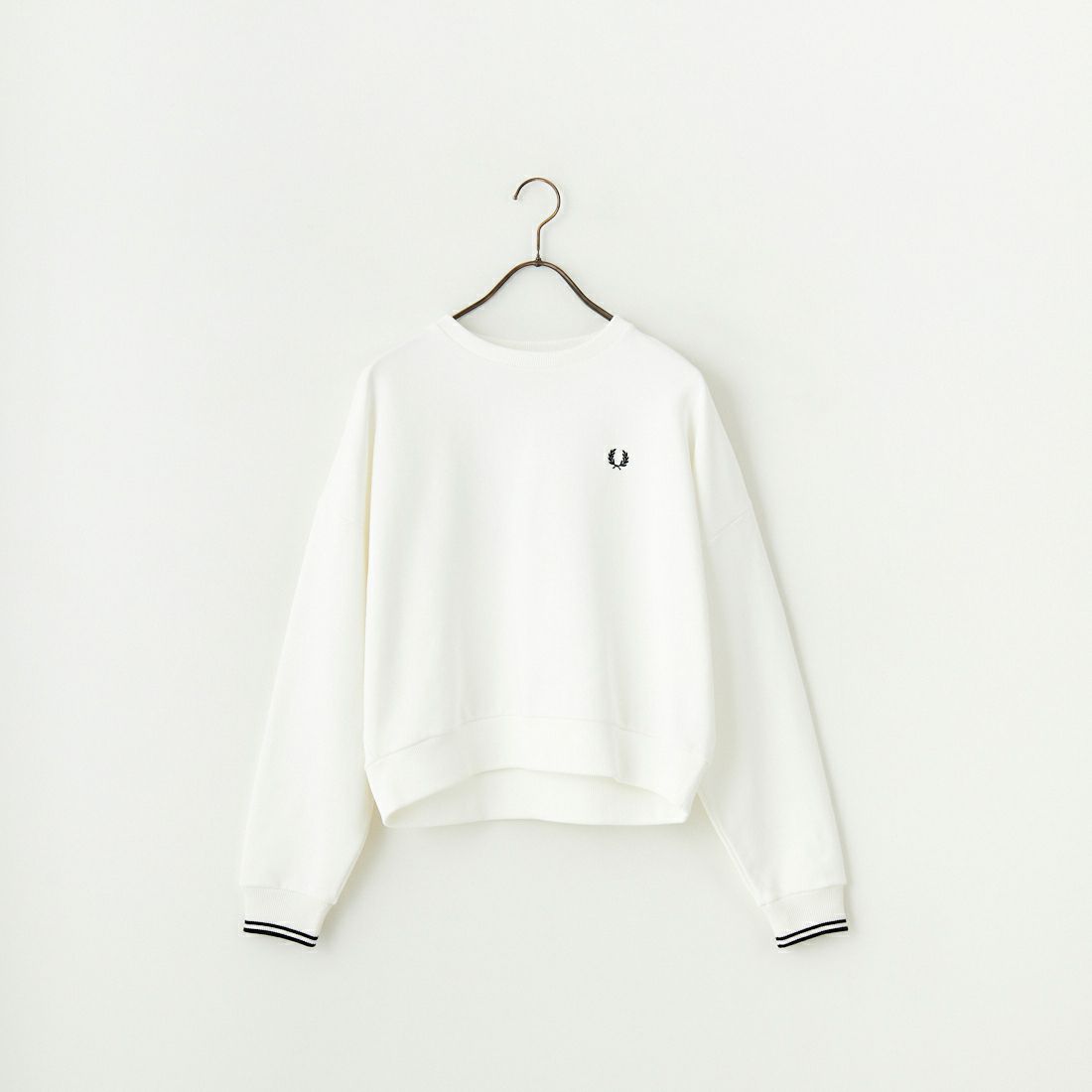 FRED PERRY [フレッドペリー] ツインティップ クロップドスウェット [G1148] 129 SNOW W