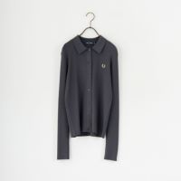 FRED PERRY リブニットポロシャツ FRED PERRY [フレッドペリー] 別注 ワンポイントロゴ刺繍