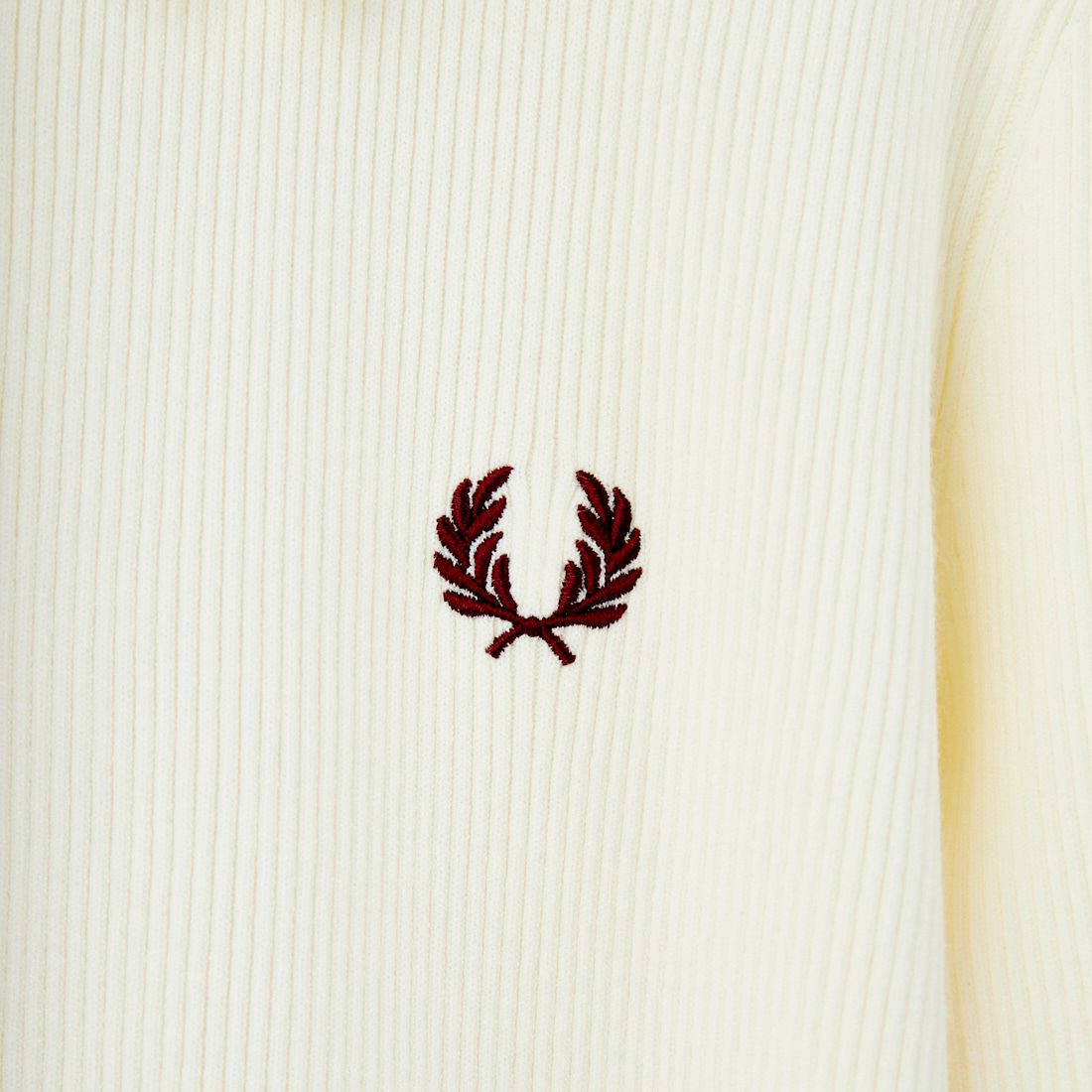 FRED PERRY [フレッドペリー] 別注 ワンポイントロゴ刺繍 リブニットポロシャツ [FPW-25A-009JF] ECRU/OXBLO