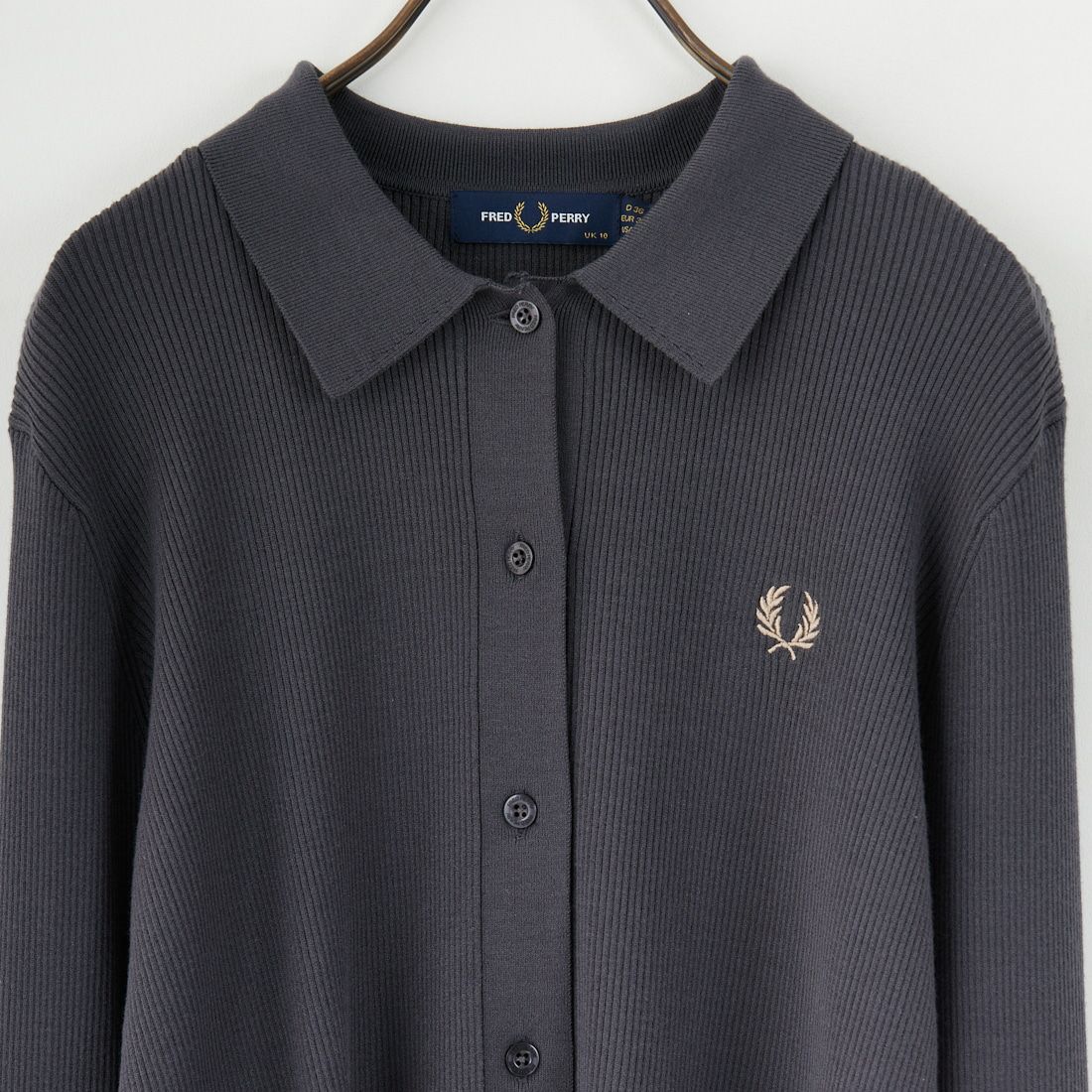 FRED PERRY [フレッドペリー] 別注 ワンポイントロゴ刺繍 リブニットポロシャツ [FPW-25A-009JF] ANCHOR/WAR