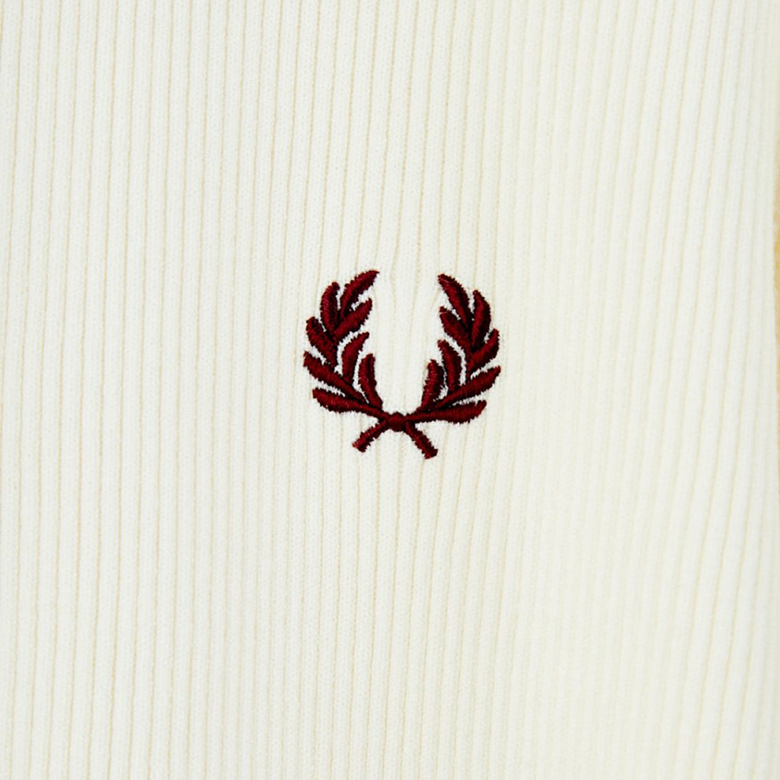 FRED PERRY [フレッドペリー] 別注 ワンポイントロゴ刺繍 リブニットポロシャツ [FPW-25A-009JF] ECRU/OXBLO