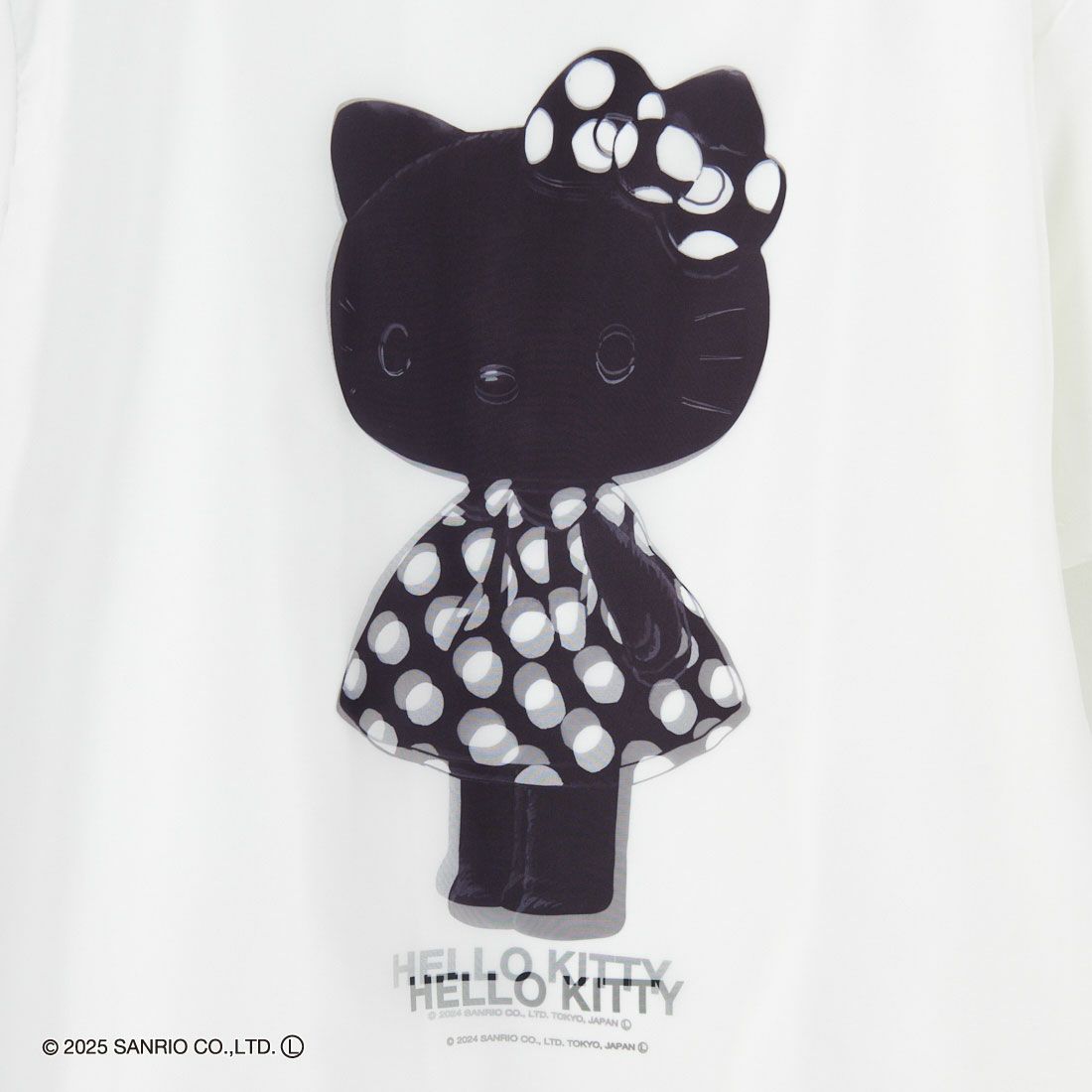 TRIPPY ART [トリッピーアート] HELLO KITTY ドットワンピース柄Tシャツ [TR-029] WHITE