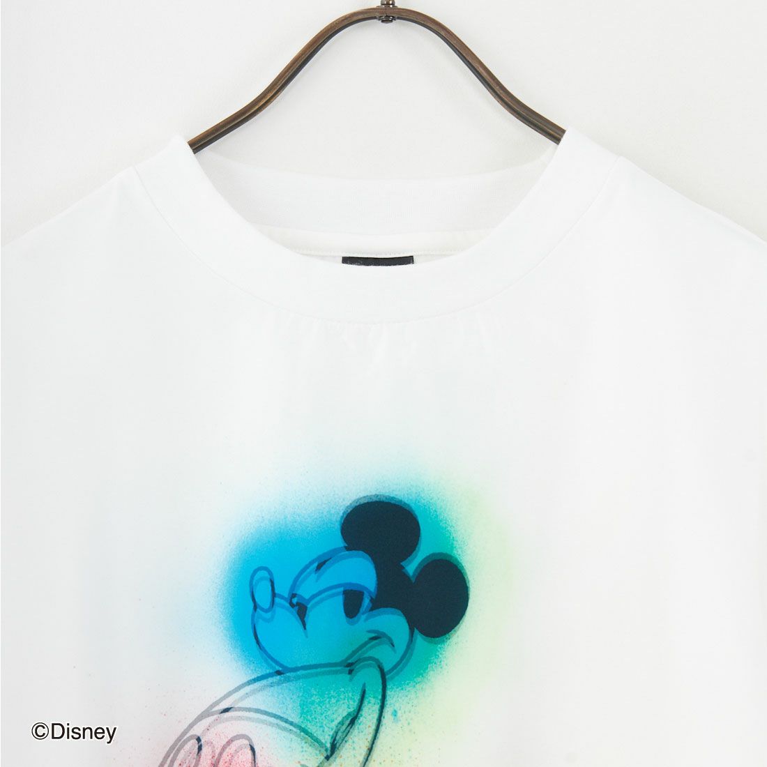 MAXSIX [マックスシックス] Disneyシリーズ SPRAY ART / MICKEY / Tシャツ [TR-052] WHITE