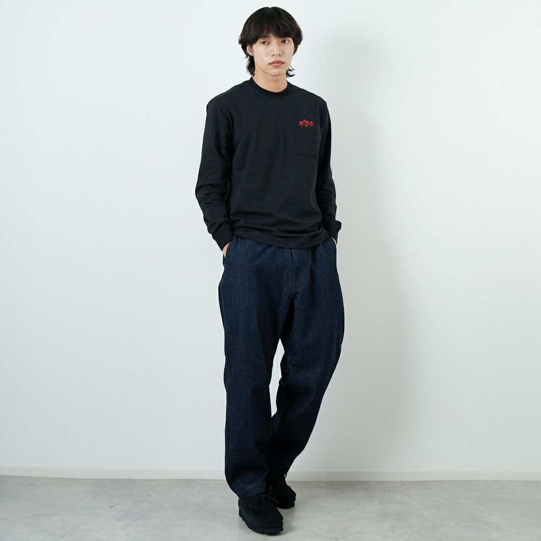 THE NORTH FACE [ザ ノースフェイス] ロングスリーブ フラッシュドライフラワーロゴTシャツ [NT82535] K