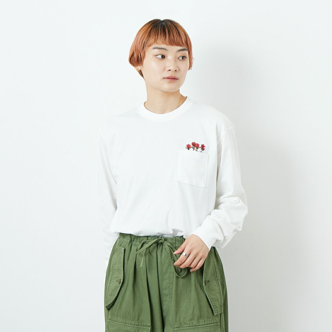 THE NORTH FACE [ザ ノースフェイス] ロングスリーブ フラッシュドライフラワーロゴTシャツ [NT82535]