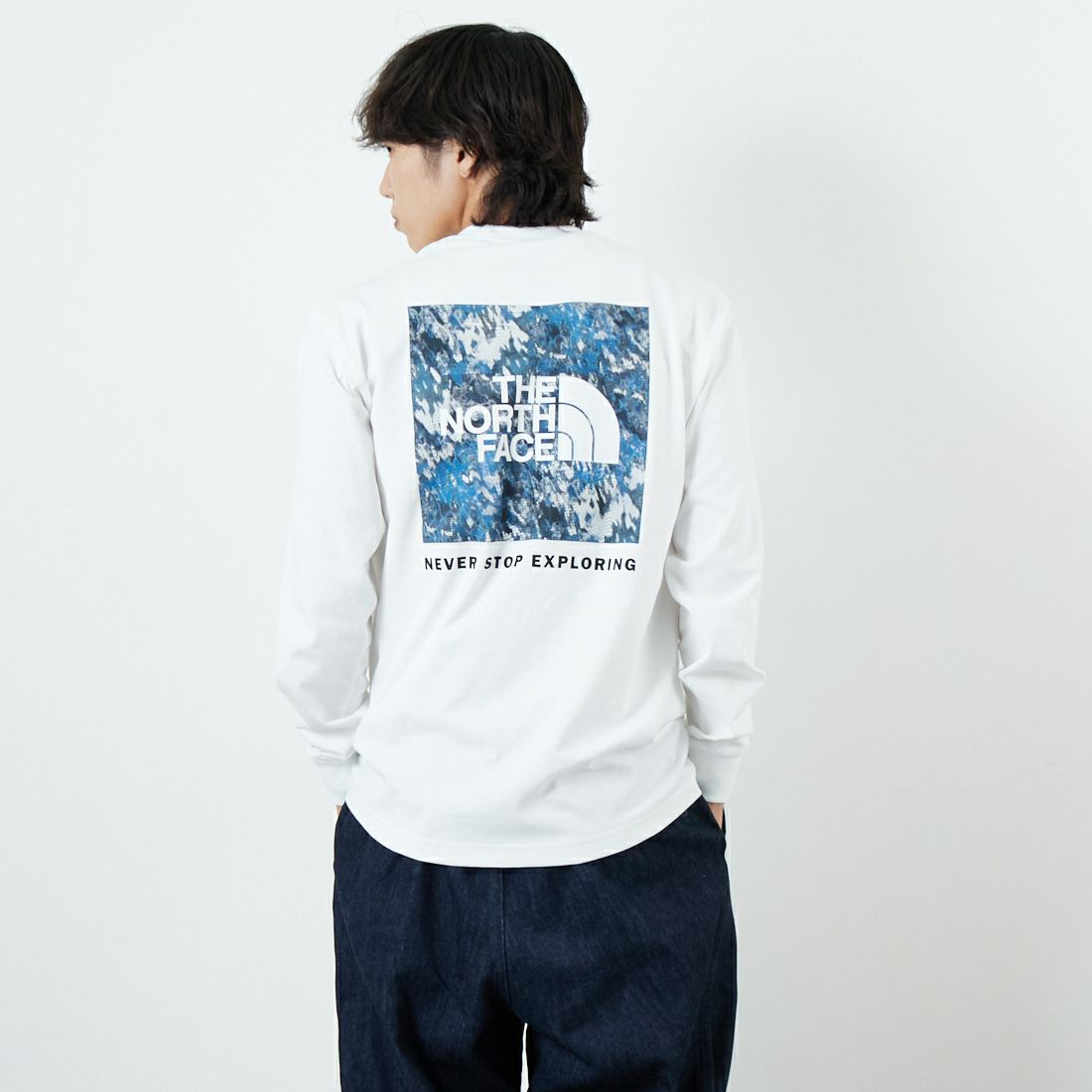 THE NORTH FACE [ザ ノースフェイス] ロングスリーブ スクエアデジタルグラフィックTシャツ [NT82545]
