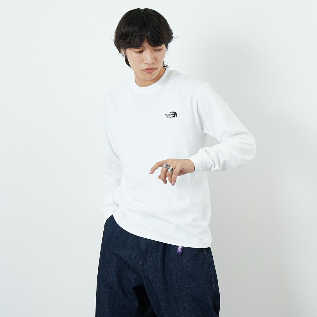 THE NORTH FACE [ザ ノースフェイス] ロングスリーブ スクエアデジタルグラフィックTシャツ [NT82545] K