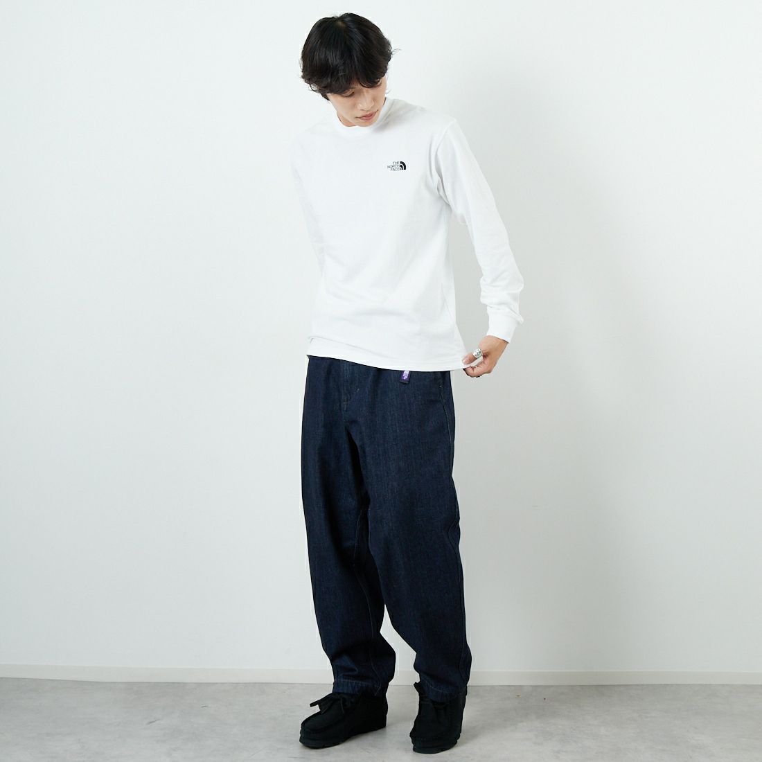 THE NORTH FACE [ザ ノースフェイス] ロングスリーブ スクエアデジタルグラフィックTシャツ [NT82545] K