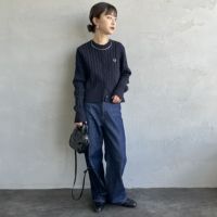 【未使用】FRED PERRY ケーブルニットロングカーディガン 中古・古着通販】FRED PERRY (フレッドペリー) ウールニット