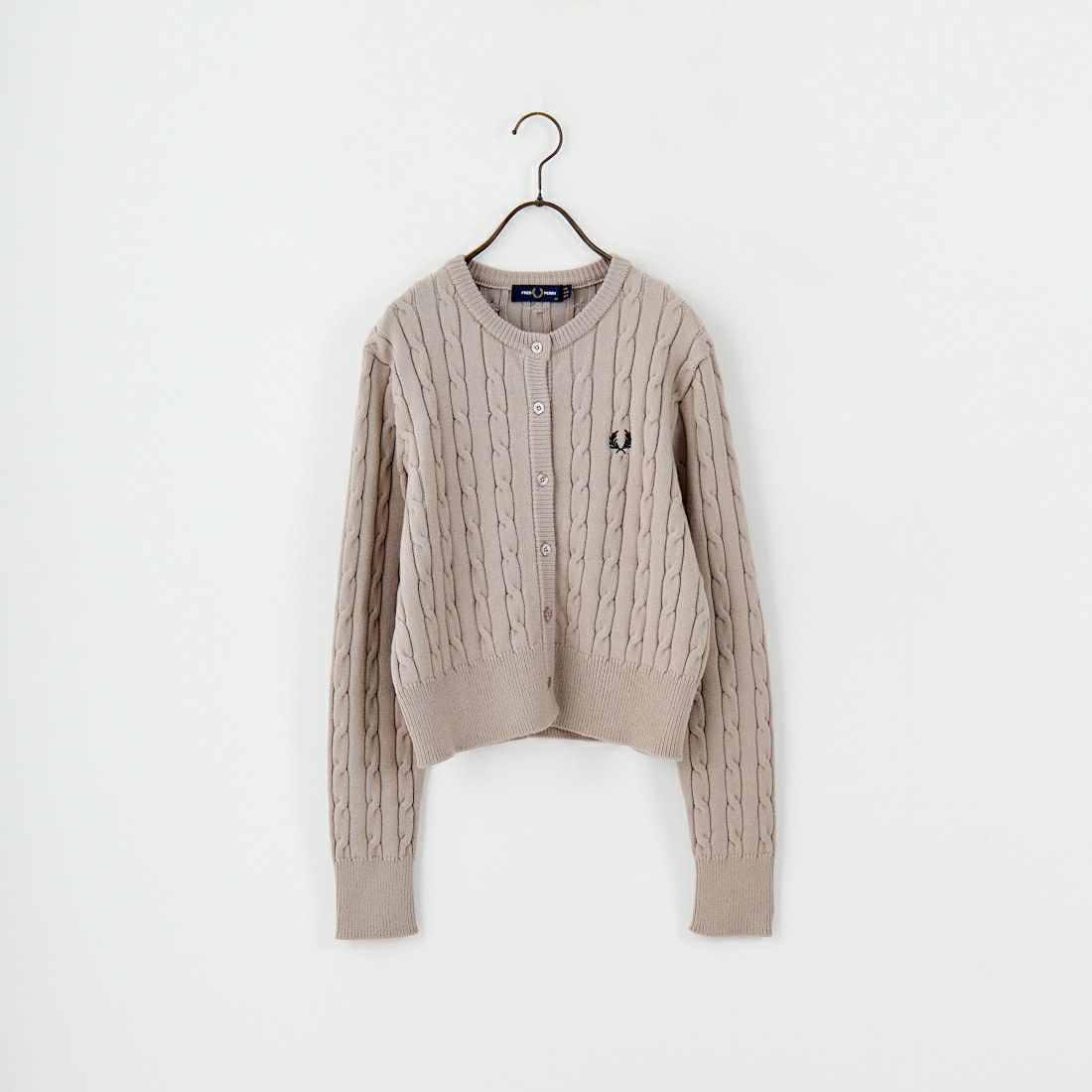 FRED PERRY [フレッドペリー] 別注 ケーブルニットカーディガン [FPW-25A-008JF] WARM/BLK