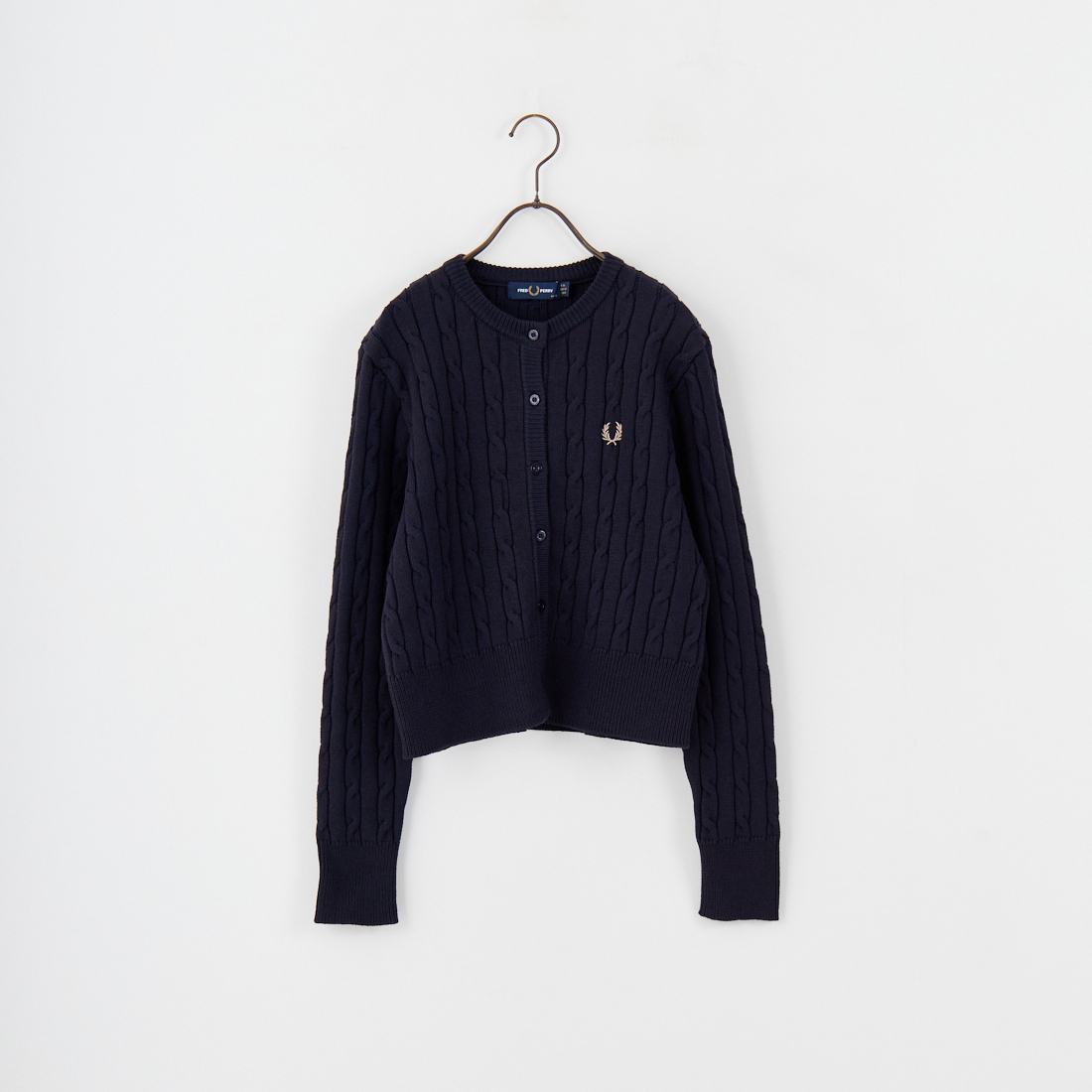 FRED PERRY [フレッドペリー] 別注 ケーブルニットカーディガン [FPW-25A-008JF] NAVY/WARM