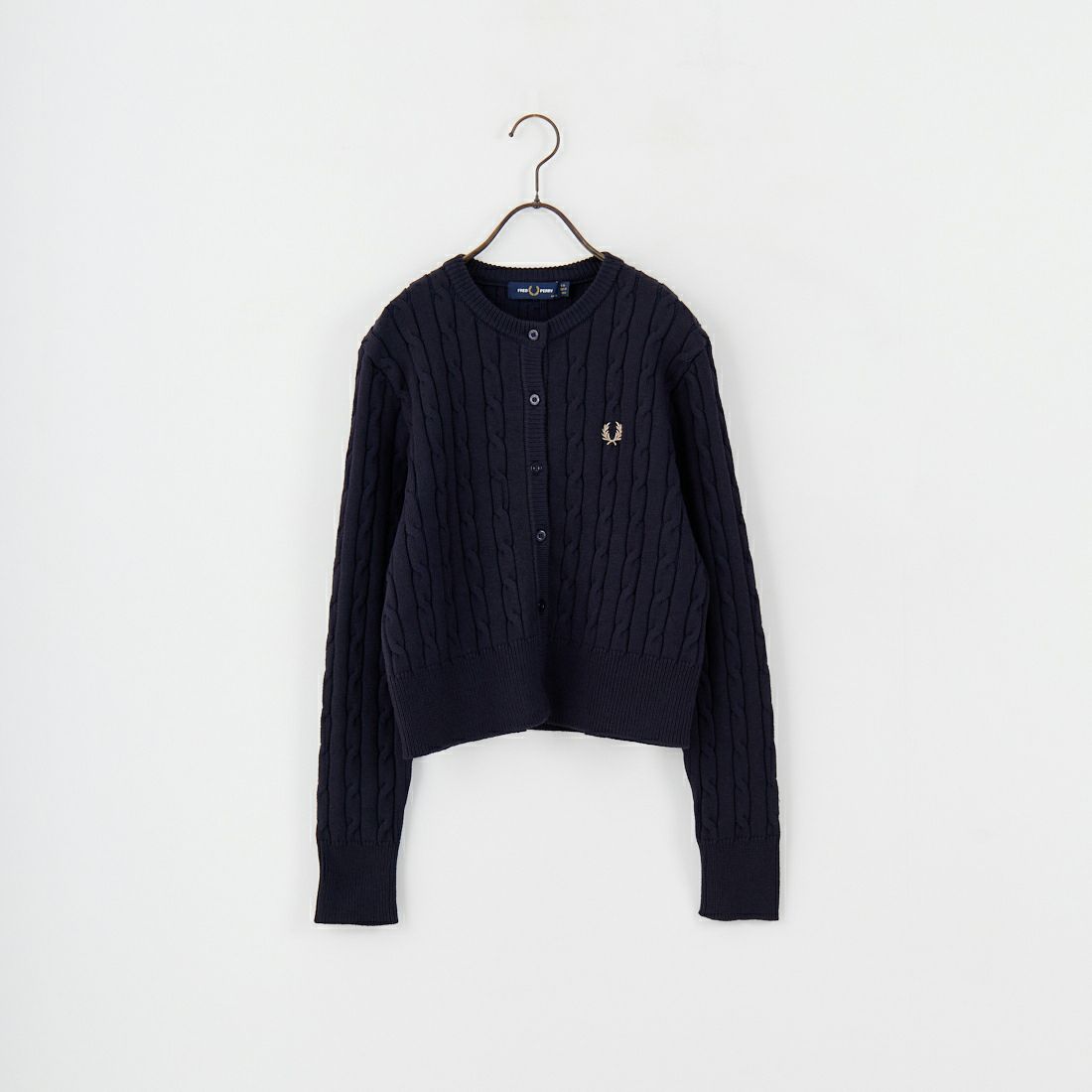 FRED PERRY [フレッドペリー] 別注 ケーブルニットカーディガン [FPW-25A-008JF] NAVY/WARM