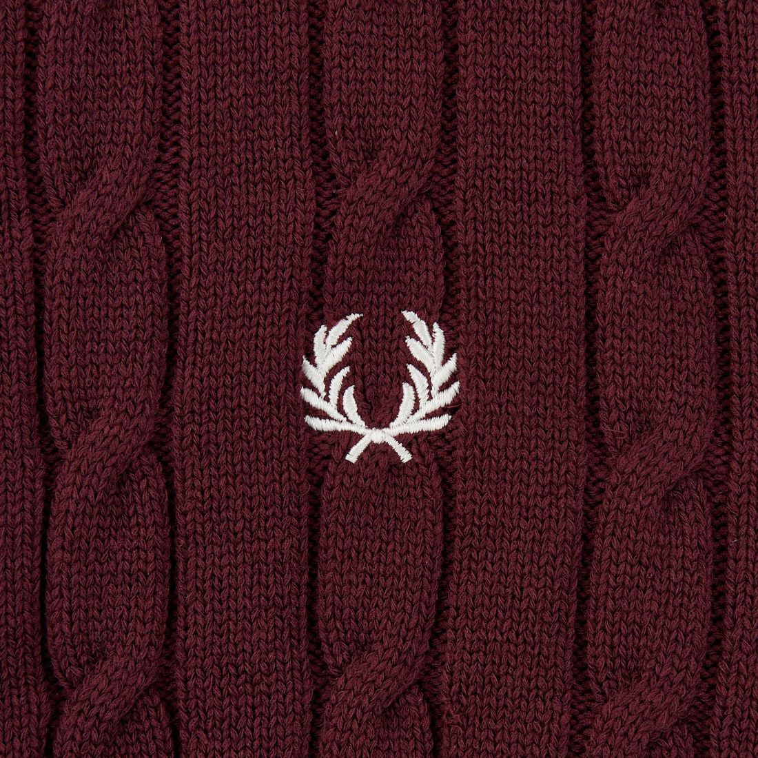 FRED PERRY [フレッドペリー] 別注 ケーブルニットカーディガン [FPW-25A-008JF] OXBLOOD/OA