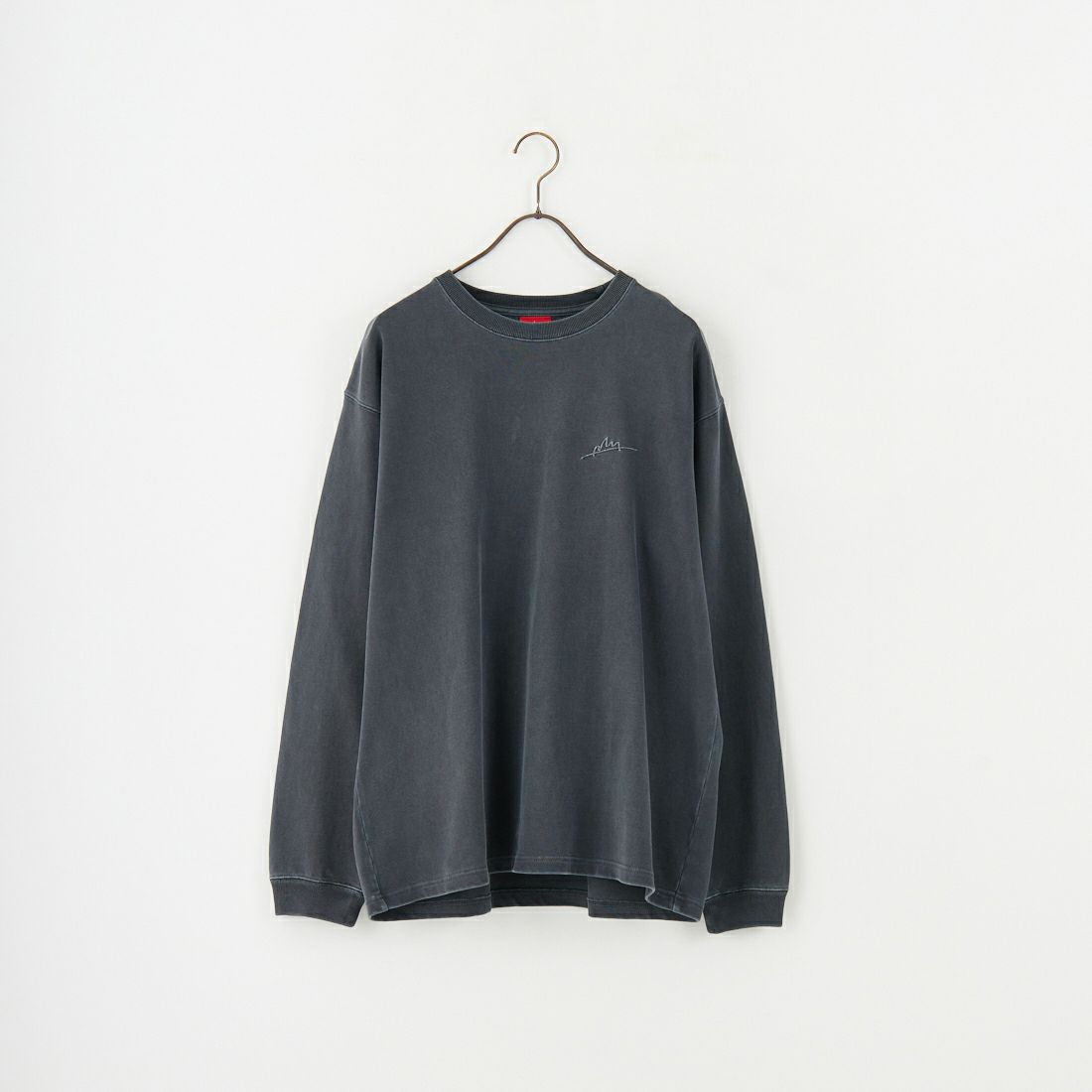 MANHATTAN PORTAGE [マンハッタンポーテージ] 別注 手書き風バックプリント ロングスリーブTシャツ [25FWMP-IN76-JF] CHARCOAL