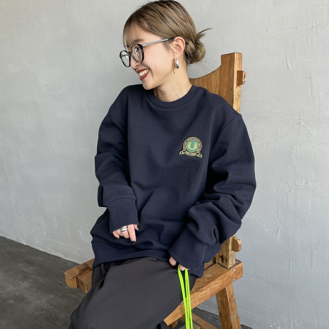 608 NAVY&&モデル身長：150cm 着用サイズ：S&&