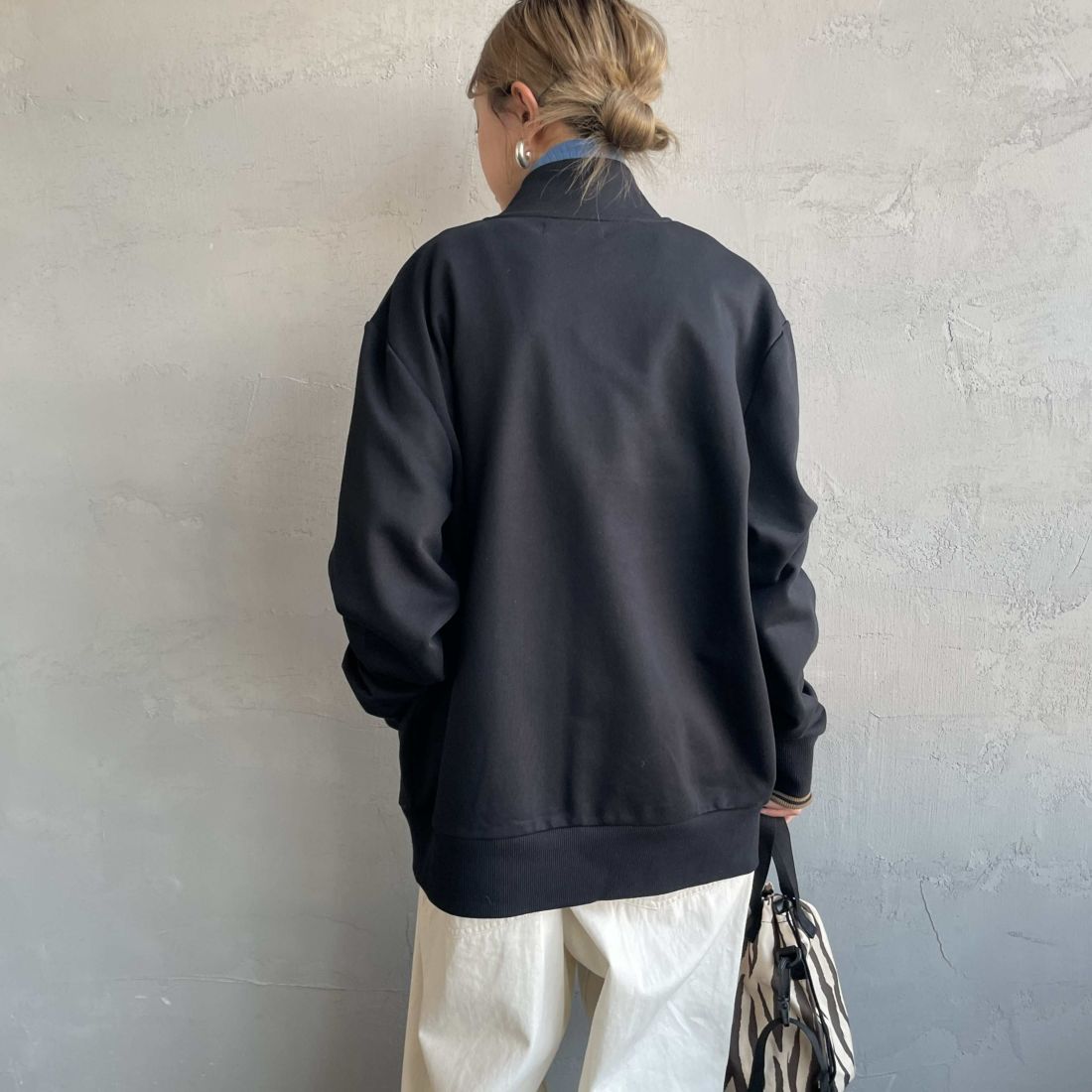 FRED PERRY [フレッドペリー] ジップスルースウェット [J1327] 102 BLACK