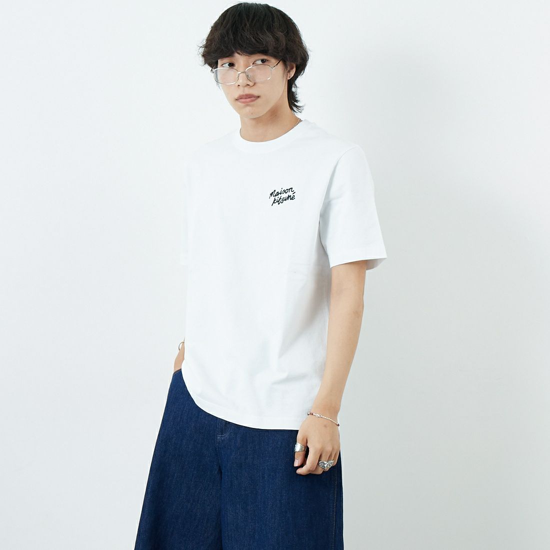 M186 WH/BK&&モデル身長：179cm 着用サイズ：S&&