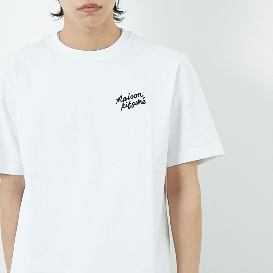 MAISON KITSUNE [メゾン キツネ] ハンドライティング コンフォートTシャツ [MM00126KJ7025] M186 WH/BK