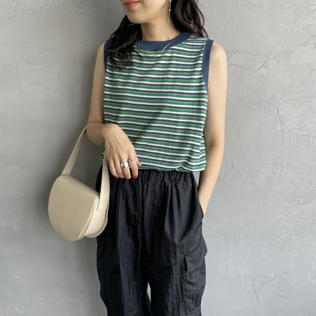 NAVY&&モデル身長：160cm 着用サイズ：F&&