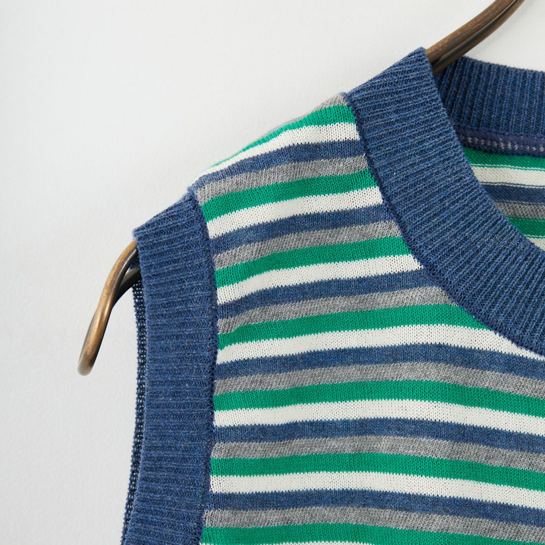 MEYAME [メヤメ] ボーダーコットンニットノースリーブトップス [MEY-2131] NAVY