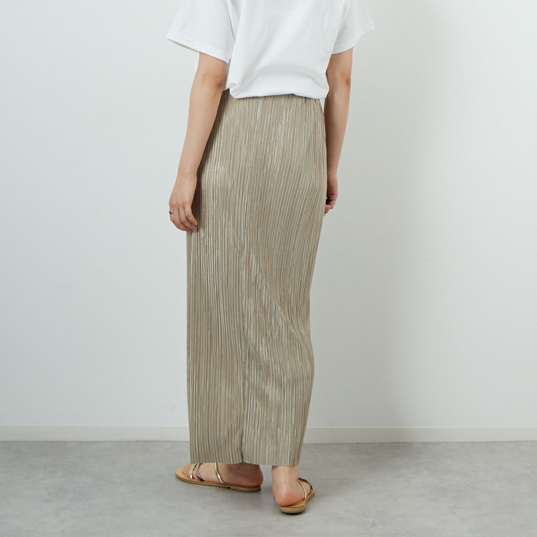 Jeans Factory Clothes [ジーンズファクトリークローズ] プリーツタイトスカート [55286580] ｶｰｷﾍﾞｰｼﾞｭ &&モデル身長：160cm 着用サイズ：2&&