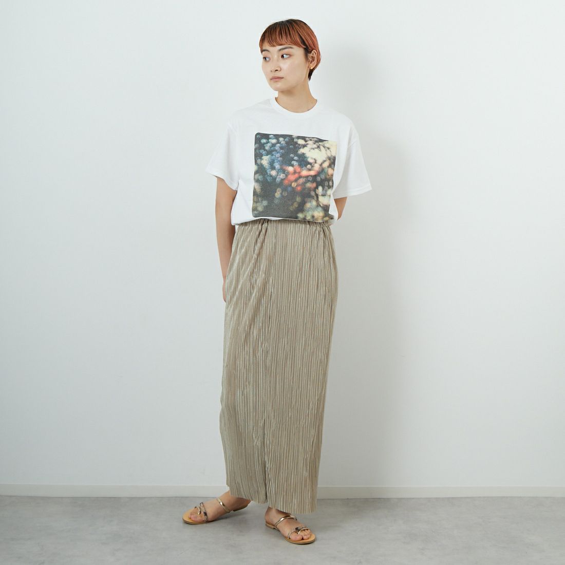Jeans Factory Clothes [ジーンズファクトリークローズ] プリーツタイトスカート [55286580] ｶｰｷﾍﾞｰｼﾞｭ &&モデル身長：160cm 着用サイズ：2&&