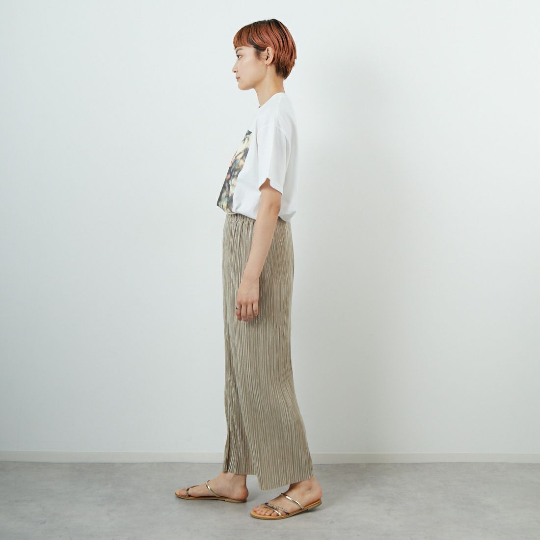 Jeans Factory Clothes [ジーンズファクトリークローズ] プリーツタイトスカート [55286580] ｶｰｷﾍﾞｰｼﾞｭ &&モデル身長：160cm 着用サイズ：2&&