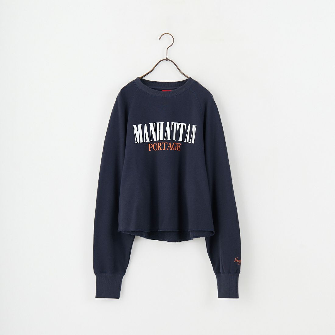 MANHATTAN PORTAGE [マンハッタンポーテージ] 別注 ロゴプリント カットオフスウェット [25FWMP-INL016-JF] NAVY