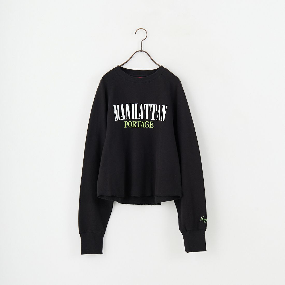MANHATTAN PORTAGE [マンハッタンポーテージ] 別注 ロゴプリント カットオフスウェット [25FWMP-INL016-JF] BLACK
