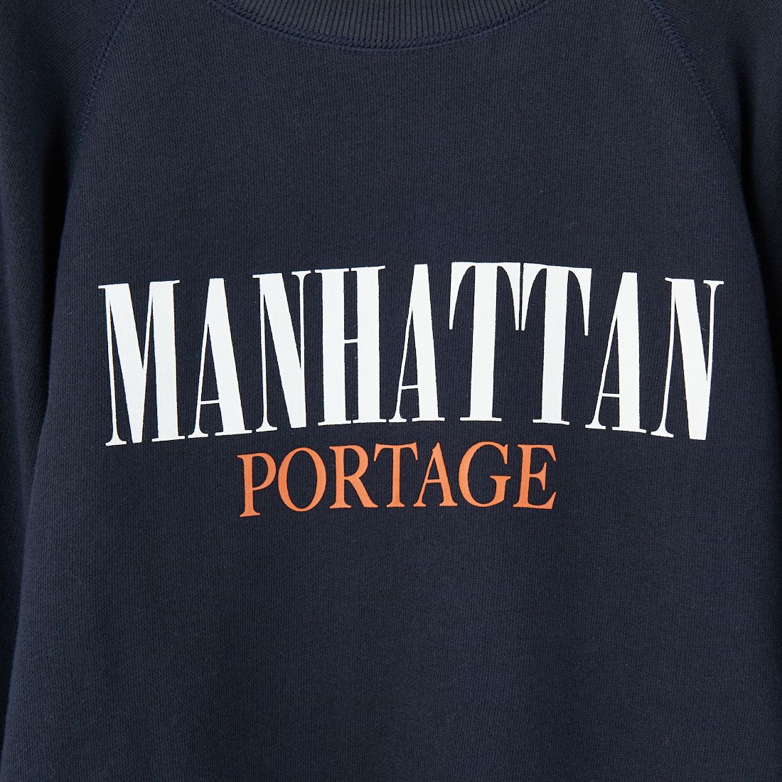 MANHATTAN PORTAGE [マンハッタンポーテージ] 別注 ロゴプリント カットオフスウェット [25FWMP-INL016-JF] NAVY