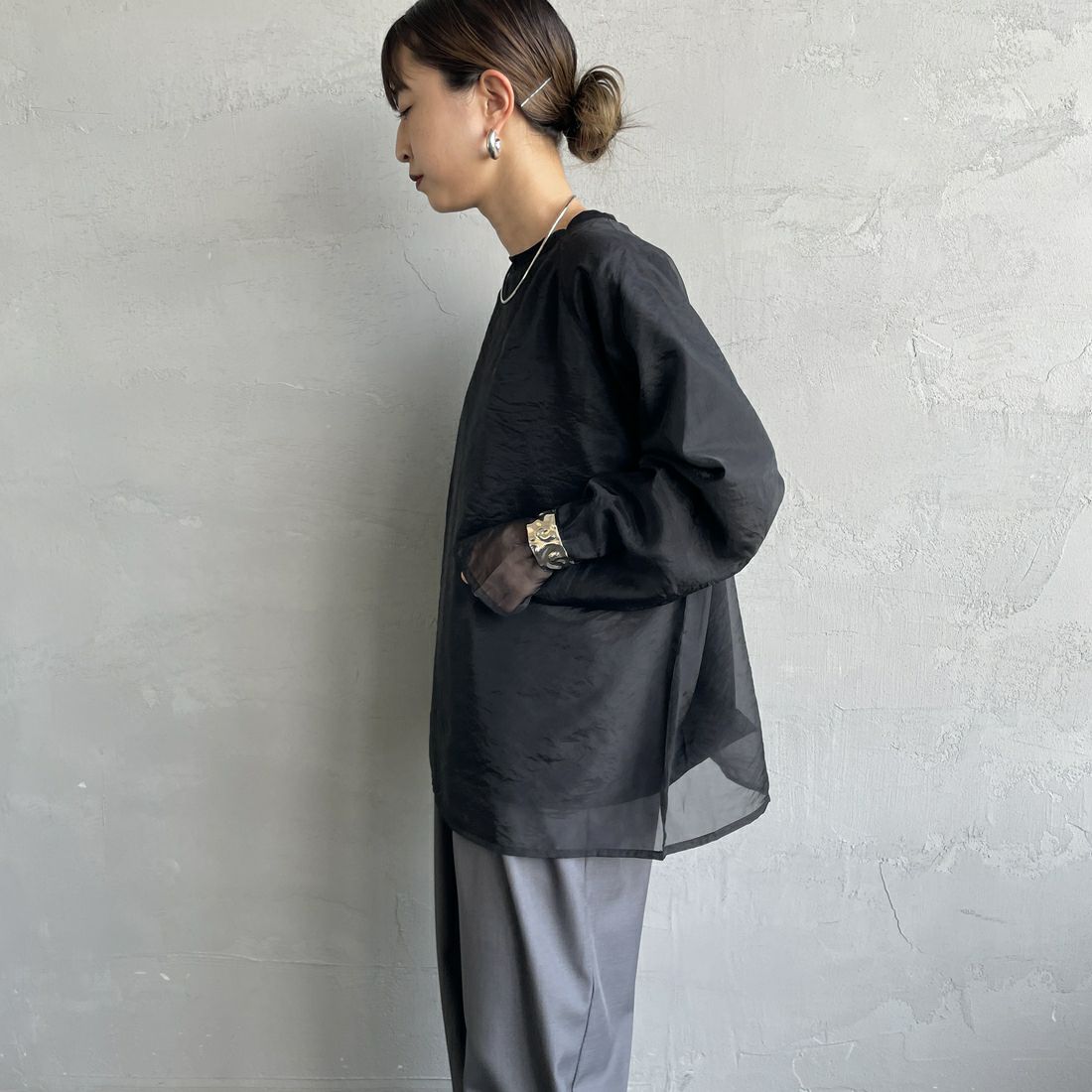 nenom [ネノム] ラグランシアーレイヤードTシャツ [NE25132014] 09 BLACK