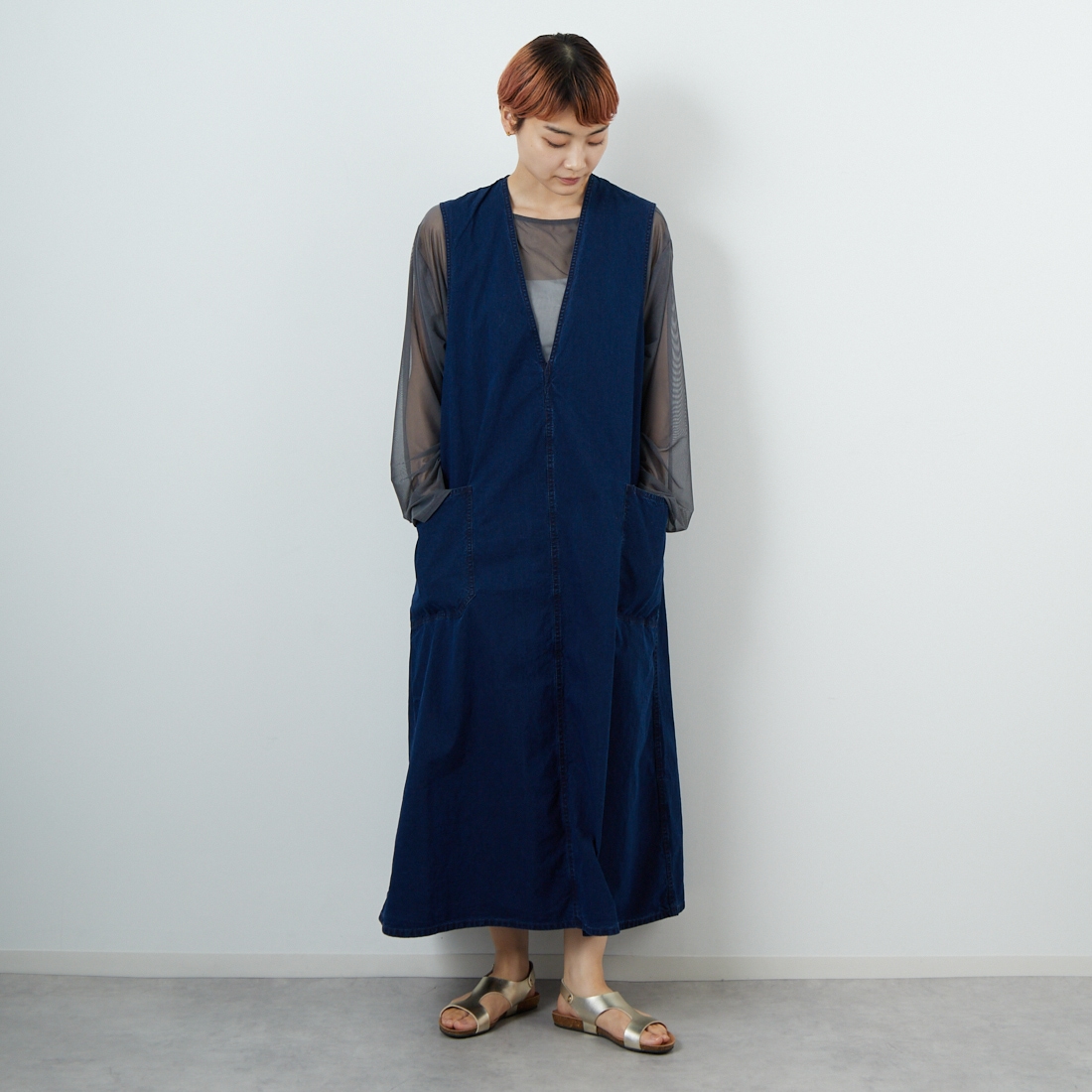 ID INDIGO&&モデル身長：160cm 着用サイズ：WS&&