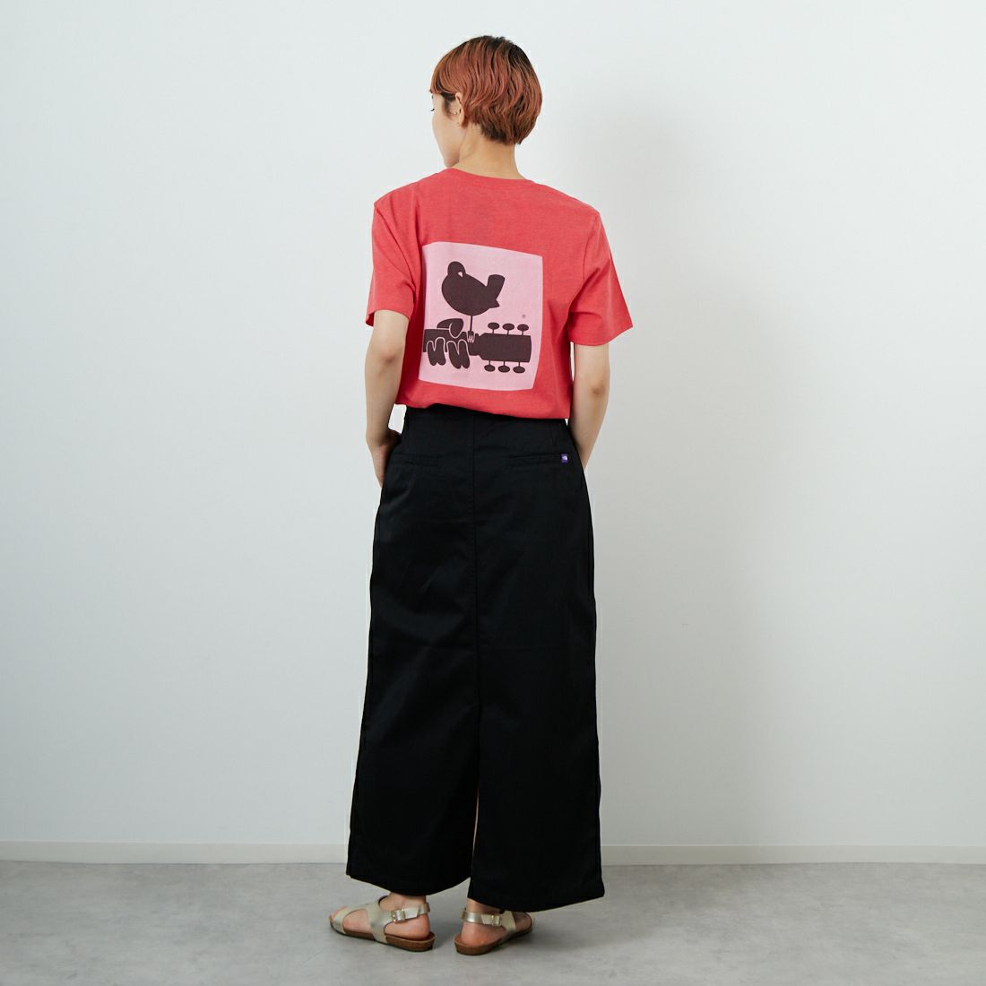 THE NORTH FACE PURPLE LABEL [ザ ノースフェイス パープルレーベル] チノタックフィールドスカート [N25FE066] K BLACK &&モデル身長：160cm 着用サイズ：WS&&