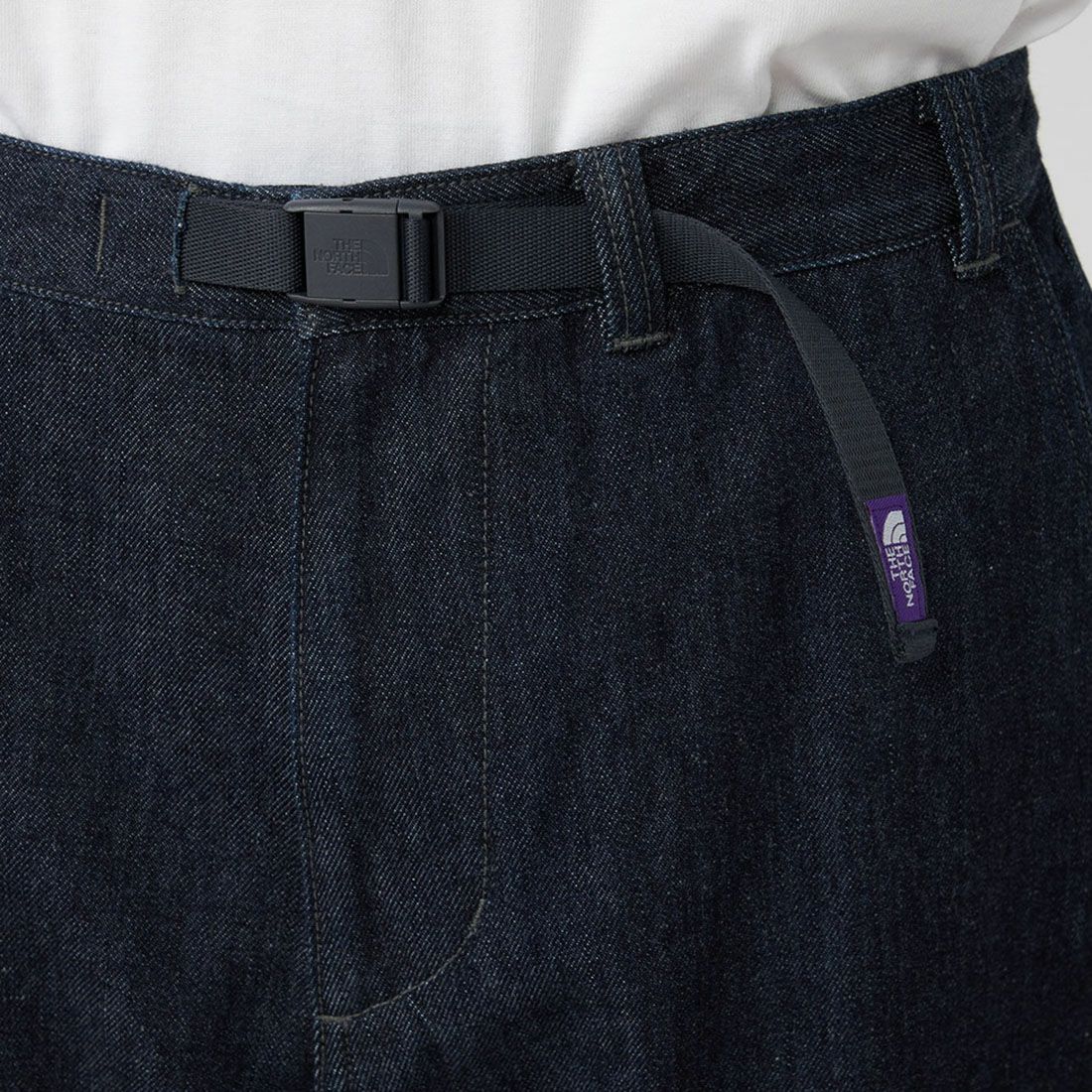 THE NORTH FACE PURPLE LABEL [ザ ノースフェイス パープルレーベル] デニムワイドテーパード フィールドパンツ [N25FC068] ID INDIGO &&モデル身長：179cm 着用サイズ：32&&
