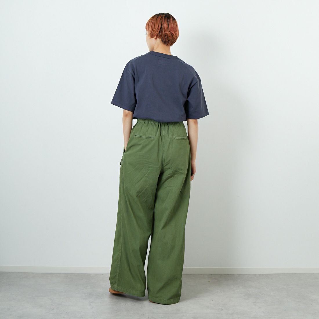 THE NORTH FACE PURPLE LABEL [ザ ノースフェイス パープルレーベル] 8オンスフィールドポケットTシャツ [N25FT064] AH ASPHALT &&モデル身長：160cm 着用サイズ：WS&&