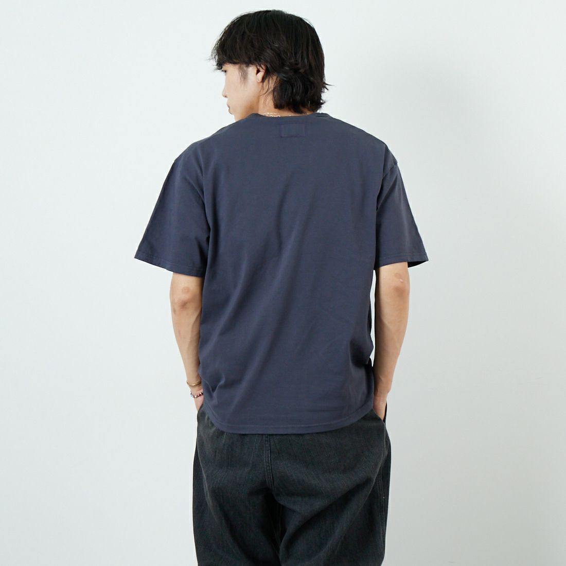 THE NORTH FACE PURPLE LABEL [ザ ノースフェイス パープルレーベル] 8オンスフィールドポケットTシャツ [N25FT064] AH ASPHALT &&モデル身長：179cm 着用サイズ：M&&