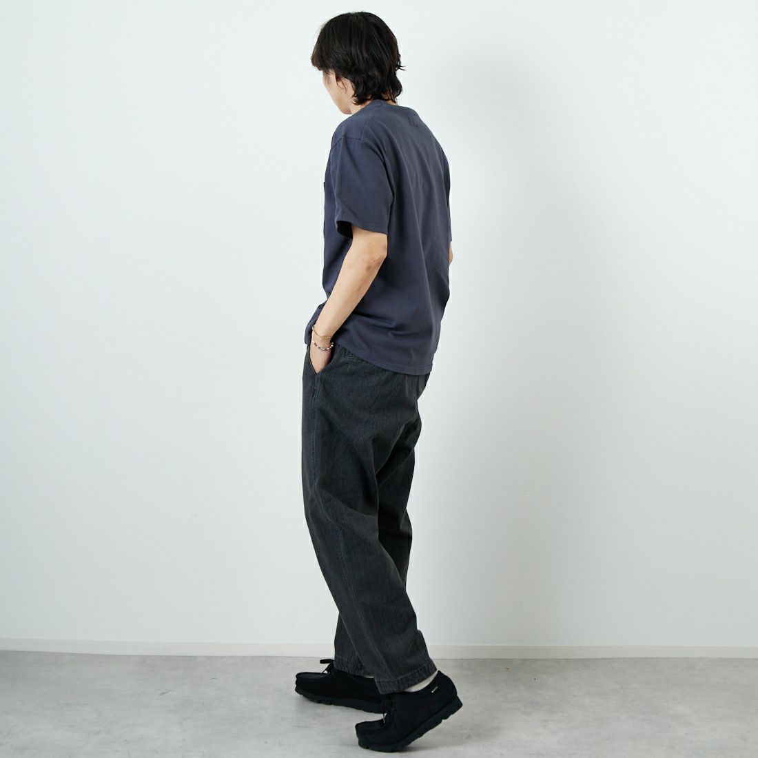 THE NORTH FACE PURPLE LABEL [ザ ノースフェイス パープルレーベル] 8オンスフィールドポケットTシャツ [N25FT064] AH ASPHALT &&モデル身長：179cm 着用サイズ：M&&